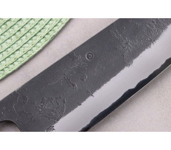Masashi Yamamoto BS1 Negro Nashiji 18cm cuchillo gyuto japonés hecho a mano 2