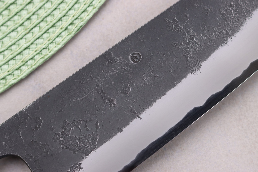 Masashi Yamamoto BS1 Black Nashiji 18cm Japanese handmade gyuto knife