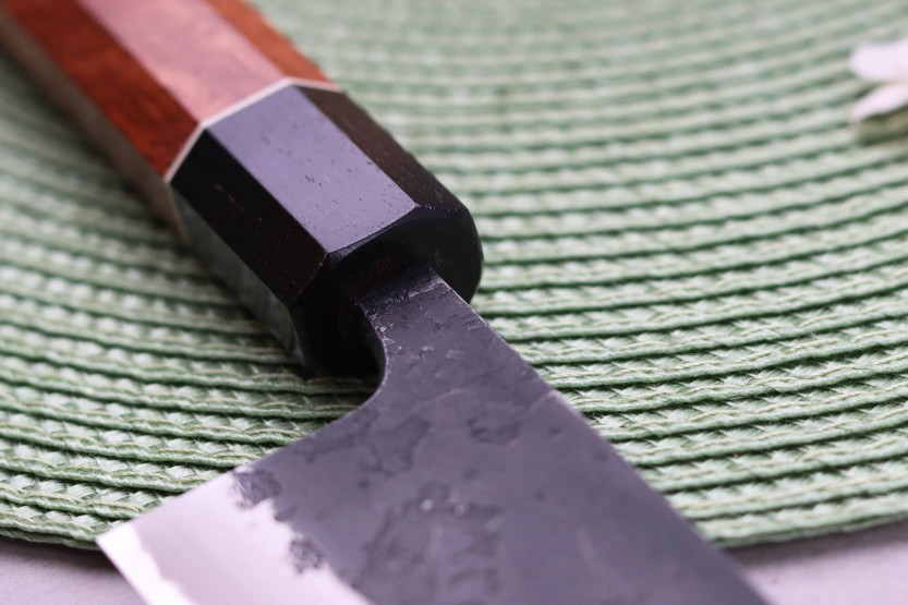 Gyuto-Messer 18cm japanisch handgefertigt Masashi Yamamoto BS1 Black Nashiji