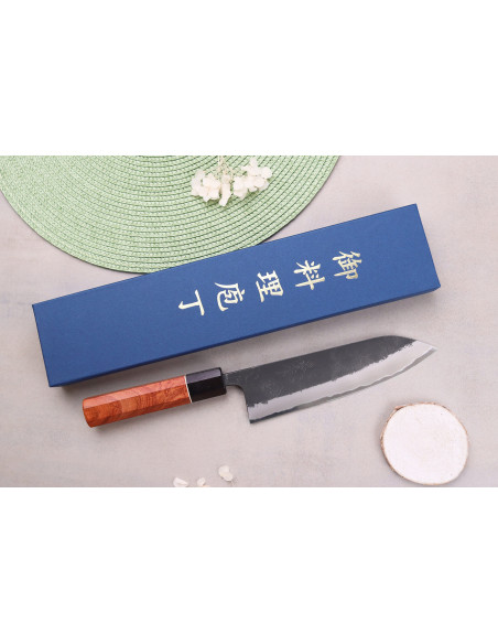 Masashi Yamamoto BS1 Black Nashiji 18cm Japans handgemaakt gyutomes