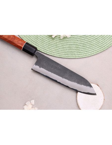 Masashi Yamamoto BS1 Musta Nashiji 18cm Japanilainen käsintehty gyuto veitsi