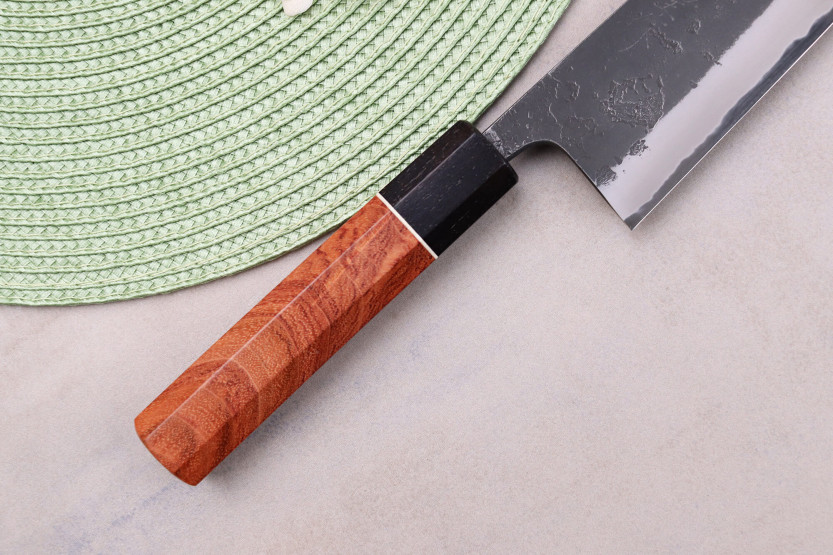 Masashi Yamamoto BS1 Black Nashiji 18cm Japanese handmade gyuto knife