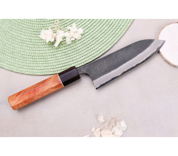 Masashi Yamamoto BS1 Musta Nashiji 15cm japanilainen käsintehty gyuto veitsi 2