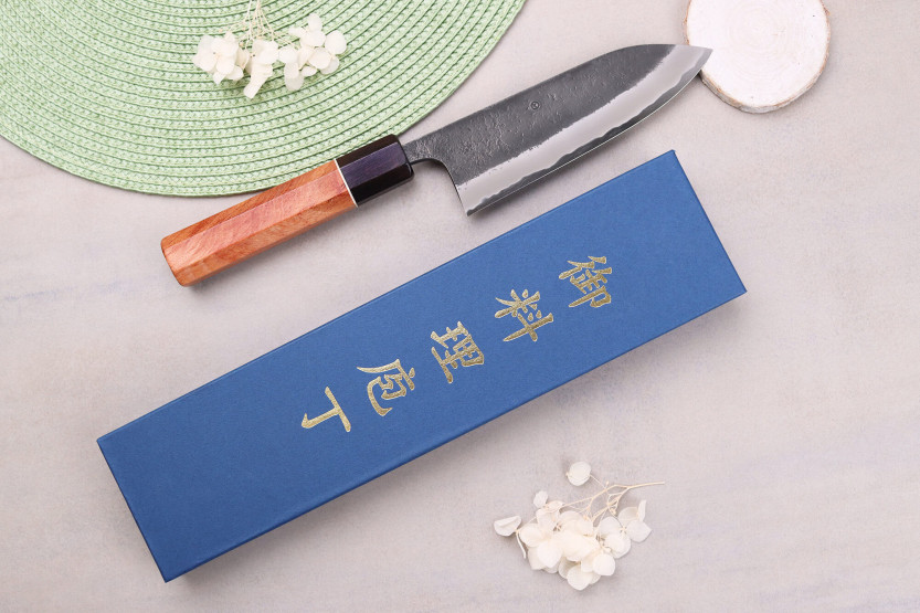 Masashi Yamamoto BS1 Negro Nashiji 15cm cuchillo gyuto japonés hecho a mano