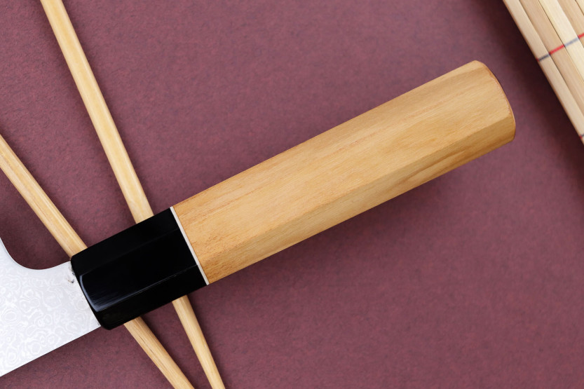 VG10 Yuzo Damasco 21cm Cuchillo de chef japonés hecho a mano