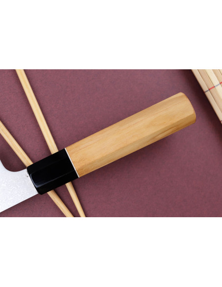 Kochmesser 21cm japanisch handgefertigt Yuzo Damaskus VG10