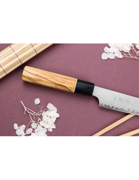 VG10 Yuzo Damaskus 15 cm håndlavet japansk universalkniv