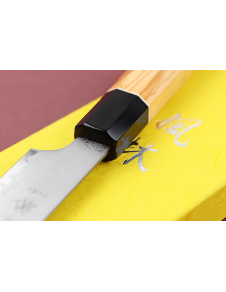 VG10 Yuzo Damaskus 15cm handgjord japansk universalkniv