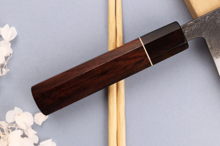 Ko-Bunka-Messer 13,5cm japanisch handgefertigt Yuzo Black Nashiji