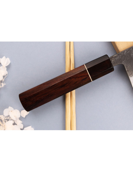 Yuzo Black Nashiji 13,5 cm japansk handgjord ko-bunka-kniv