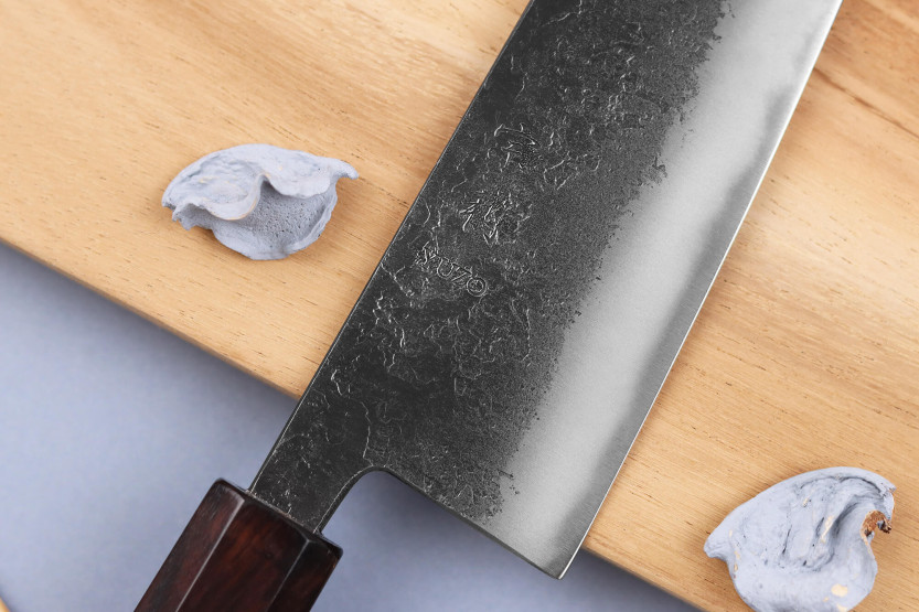 Ko-Bunka-Messer 13,5cm japanisch handgefertigt Yuzo Black Nashiji