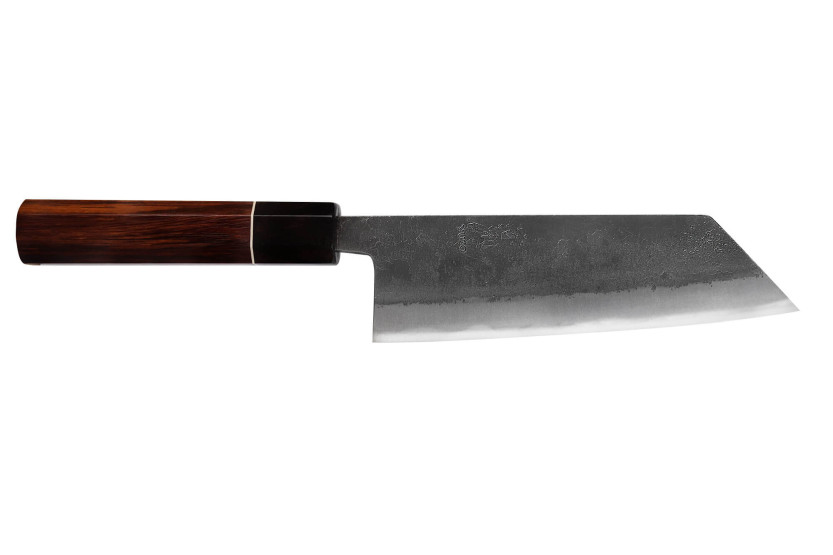 16,5cm Yuzo Negro Nashiji cuchillo japonés hecho a mano bunka