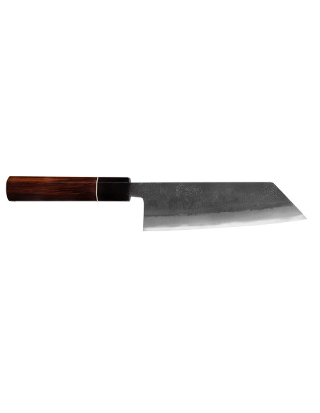 Faca bunka japonesa Yuzo Black Nashiji de 16,5 cm feita à mão