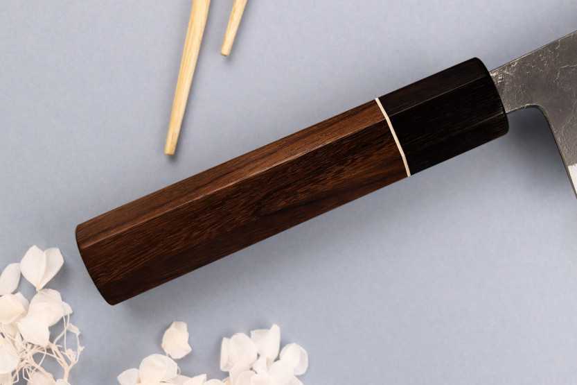 coltello nakiri 16,5 cm Japonais artisanal Yuzo Black Nashiji
