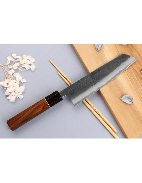Coltello kiritsuke 18cm giapponese artigianale Yuzo Black Nashiji