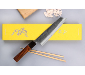 Kiritsuke-kniv 18 cm japansk håndverkskniv Yuzo Black Nashiji 2