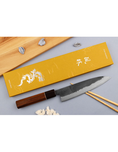 18cm japanilainen kokki ' s veitsi Yuzo Musta Nashiji