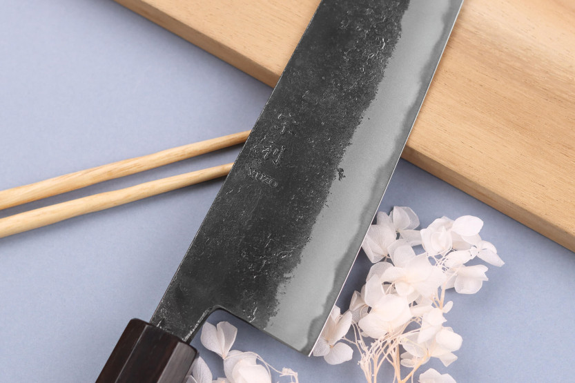 Kiritsuke mes 21cm japans ambachtelijk Yuzo Black Nashiji