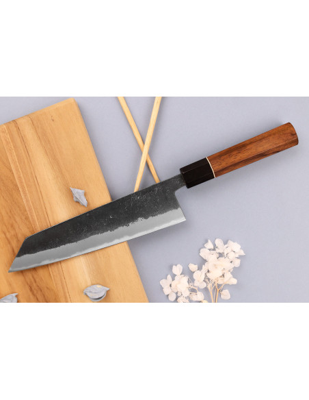 Kiritsuke mes 21cm japans ambachtelijk Yuzo Black Nashiji