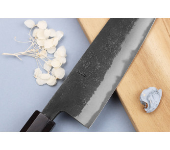 Yuzo Black Nashiji 21cm Japans handgemaakt koksmes 2