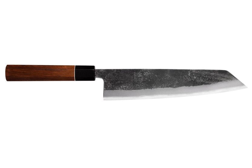 Faca kiritsuke 24cm artesanal japonês Yuzo Black Nashiji