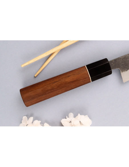 Kiritsuke kniv 15cm Japonais artisanal Yuzo Black Nashiji