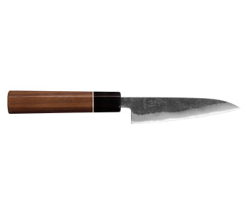 Yuzo Black Nashiji 12 cm, coltello universale giapponese fatto a mano