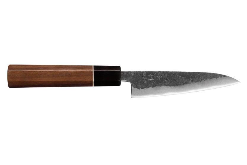 Yuzo Black Nashiji 12 cm, coltello universale giapponese fatto a mano