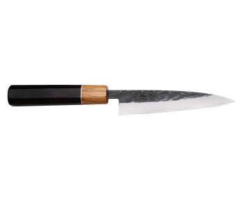 Yuzo Black SLD eebenpuu ja oliivipuu 13.5cm Japanilainen käsityöveitsi Universal veitsi