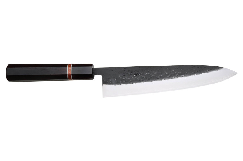 21 cm Yuzo Black SLD ibenholt og kvæde håndlavet japansk kokkekniv