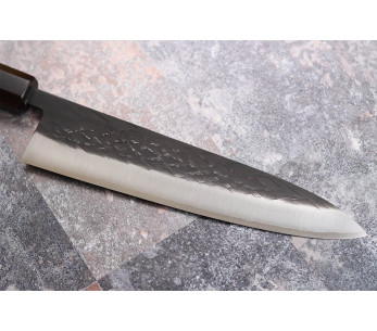 21 cm Yuzo Black SLD håndlaget japansk kokkekniv i ibenholt og kvede 2
