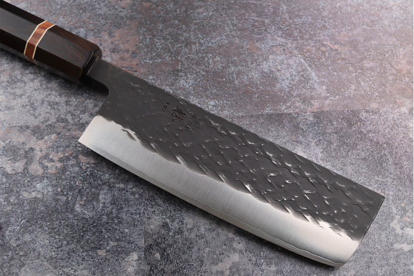 16,5 cm Yuzo Black SLD coltello nakiri giapponese coltello nakiri fatto a mano in ebano e mela cotogna