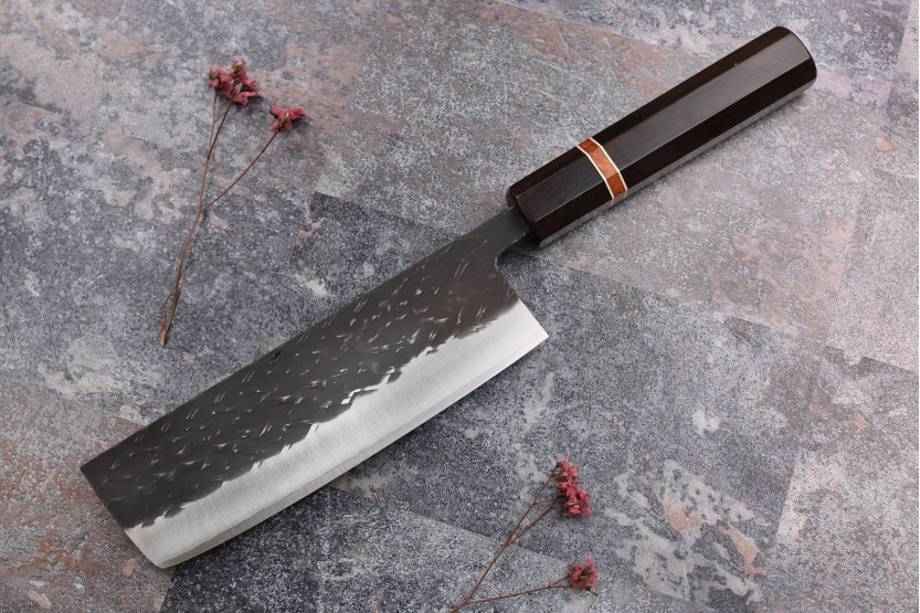Yuzo Black SLD eebenpuu ja kvitteni 16.5cm japanilainen käsintehty nakiri veitsi