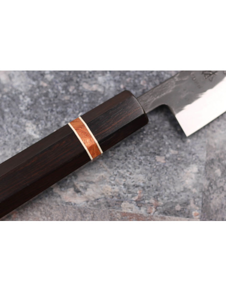 Yuzo Black SLD ibenholt og kvæde 13,5 cm japansk håndværkskniv Universalkniv