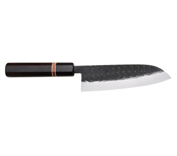 16,5 cm Yuzo SLD coltello santoku giapponese ebano anello di mela cotogna nero