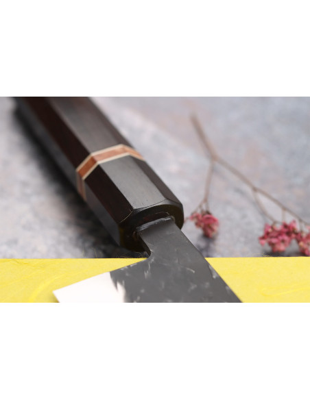Yuzo Black SLD japansk santokukniv av ebenholts och kvitten 16,5 cm