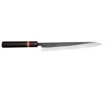 Yuzo Black SLD 24 cm japansk sujihikikniv i ibenholt og kvede