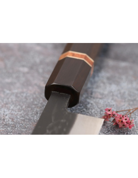 Yuzo Black SLD 24 cm japansk sujihikikniv i ibenholt og kvede