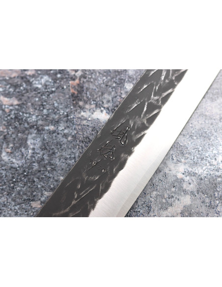 Yuzo Black SLD 27cm Japanese sujihiki knife ebony and quince