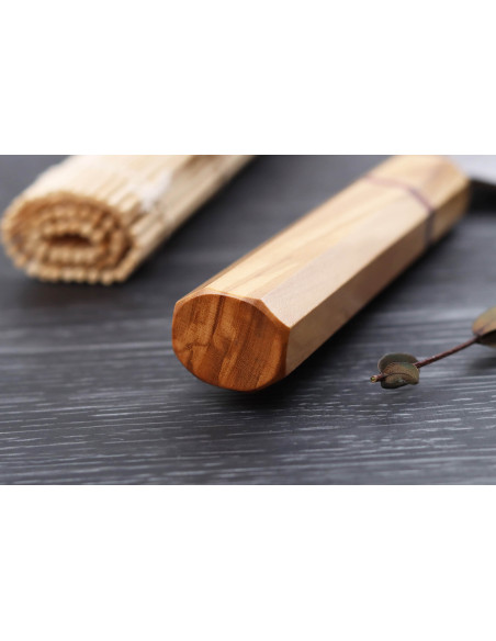 21cm Yuzo SLD olive and sequoia Japanese chef ' s knife