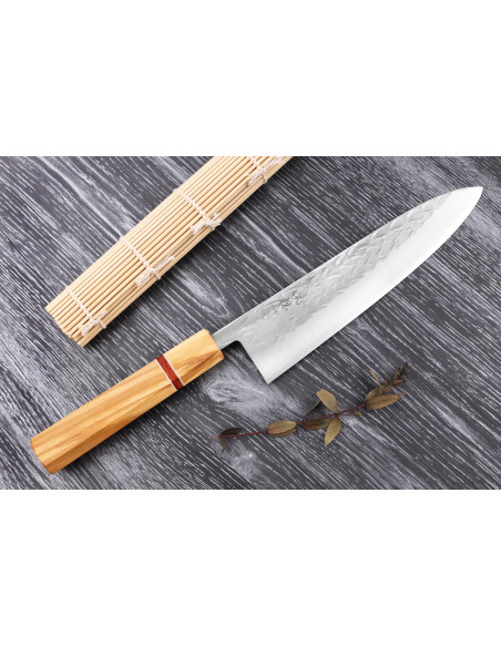 21cm Yuzo SLD olijf en sequoia Japans koksmes