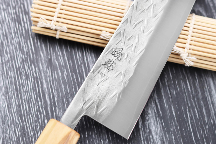 21cm Yuzo SLD olive and sequoia Japanese chef ' s knife