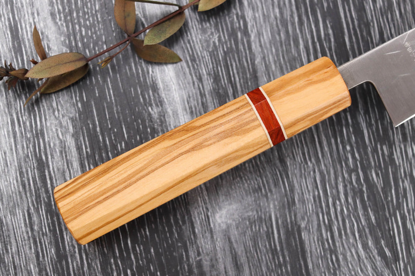 13,5cm Yuzo SLD olive and sequoia Universal knife, handmade in Japan