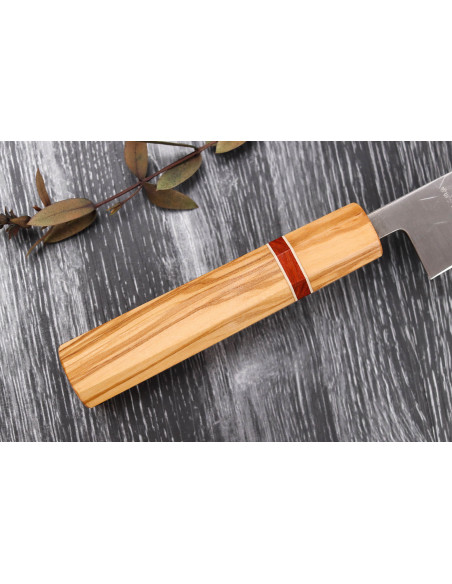 coltello universale giapponese da 13,5 cm Yuzo SLD oliva e sequoia