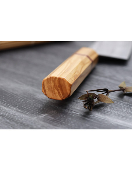 Yuzo SLD 16,5cm oliv och sequoia japansk santokukniv knivkniv