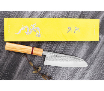 Yuzo SLD 16,5cm oliv och sequoia japansk santokukniv knivkniv 2