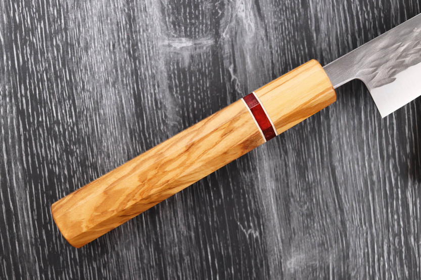 Yuzo SLD 24 cm sujihiki oliven og sequoia japansk håndlavet kniv