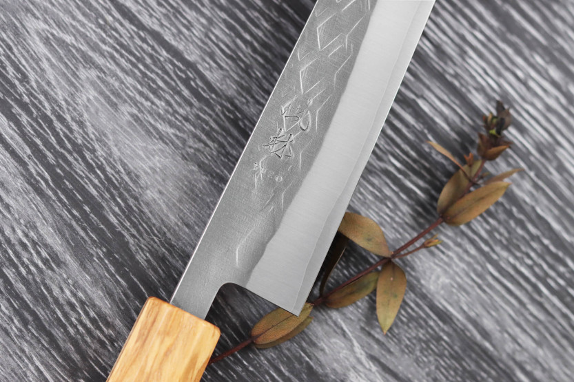 Yuzo SLD 27cm sujihiki oliva e sequoia coltello giapponese fatto a mano