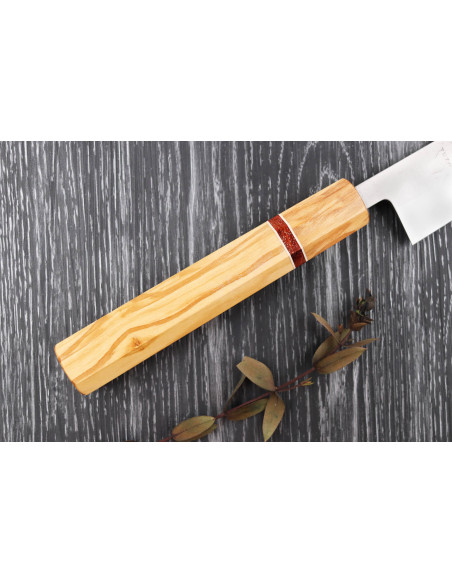 Yuzo SLD 27cm Sujihiki oliivi ja sequoia japanilainen käsintehty veitsi