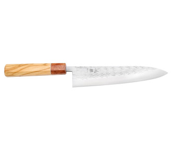 Yuzo SLD 21cm japansk handgjord kockkniv oliv- och kvindträ